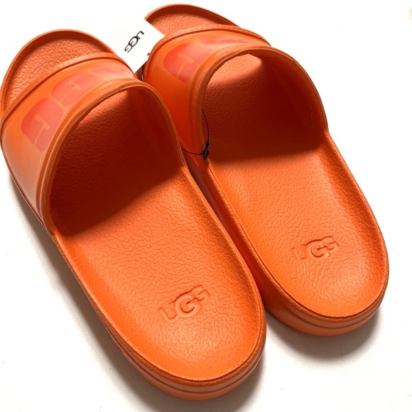 NWOB UGG Men Wilcox Slide EVA Rubber 1108042 Sandal Orange Pool Beach main image 4